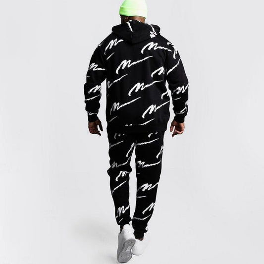 Spring and Autumn Hot Style Hooded 3D Printed Casual Sports Suit