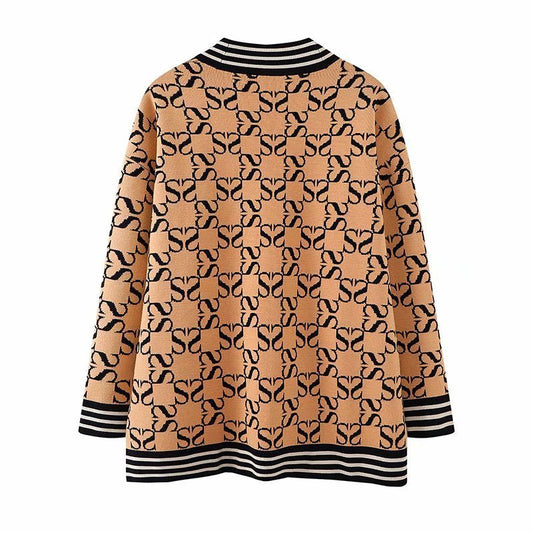 Knitted cardigan jacket