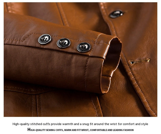 Men's Youth Leather Jacket Coat