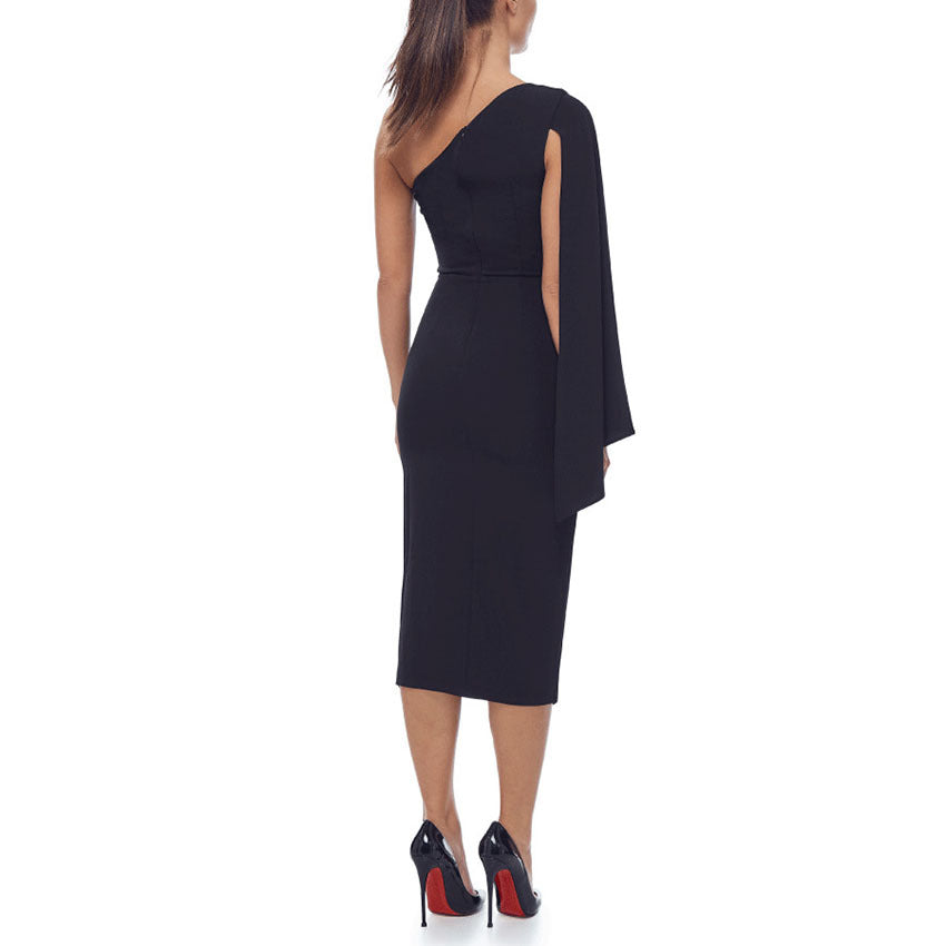 One-shoulder bandage dress