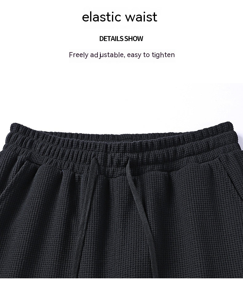 Sports Set Waffle Couple Hooded Sportswear