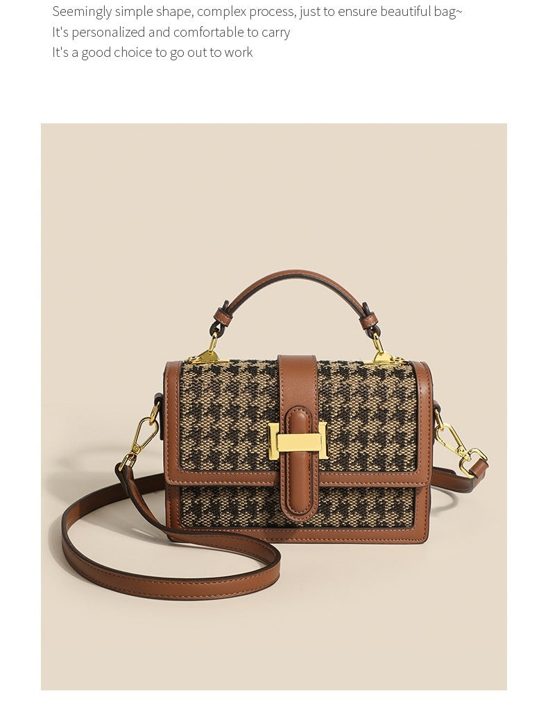 Small Square Bag Chessboard Plaid Chain All-match Shoulder Crossbody