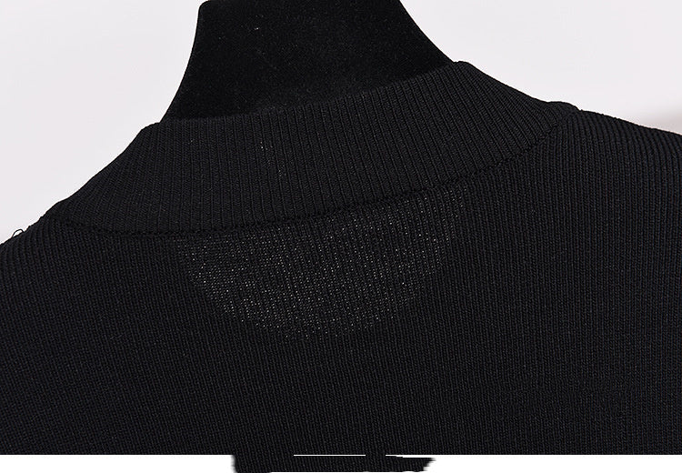 Long-sleeved Sweater And Foot Pants Knit Suit