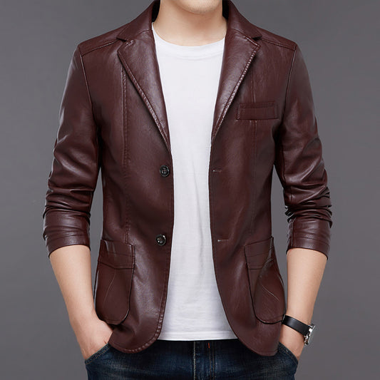 Men's Fashion Slim Fit Solid Color Jacket