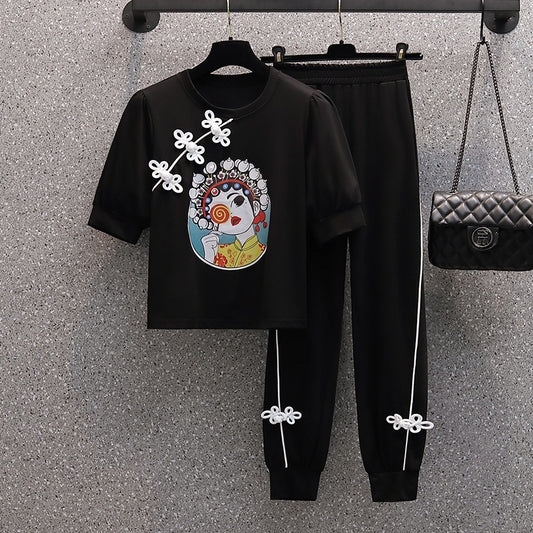 Fashion Plus Size Women's Clothing Design Sense National Style Retro Suit