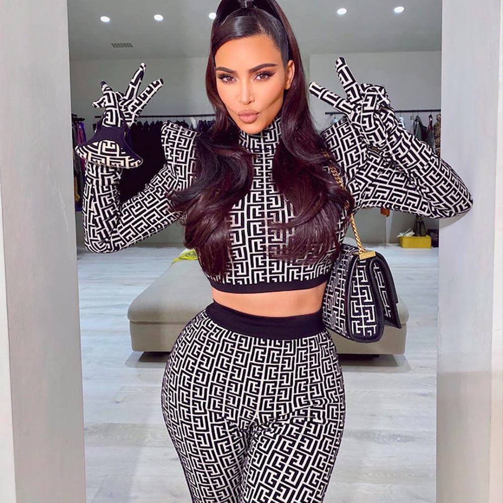 Autumn Tops And Shorts Stretch Slim Fit Suit