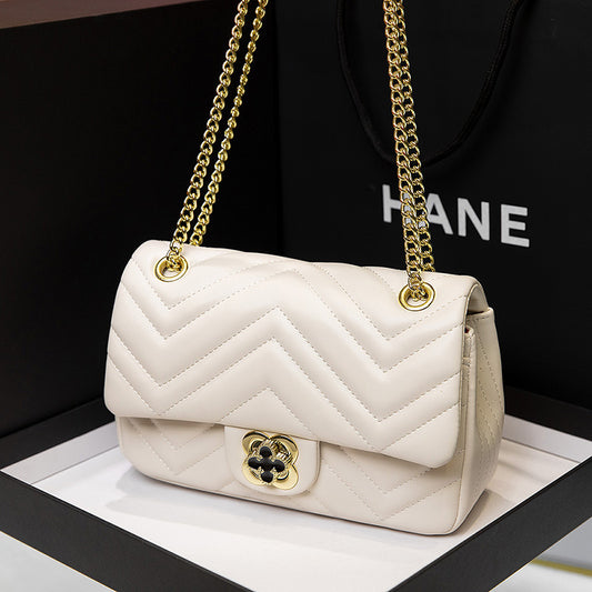 High-quality Genuine Leather Ladies Rhombus Shoulder Bag