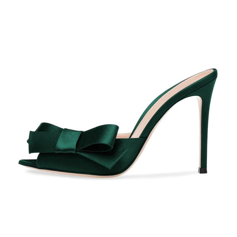 European And American Ladies Black Sardine Cloth Super High Heel