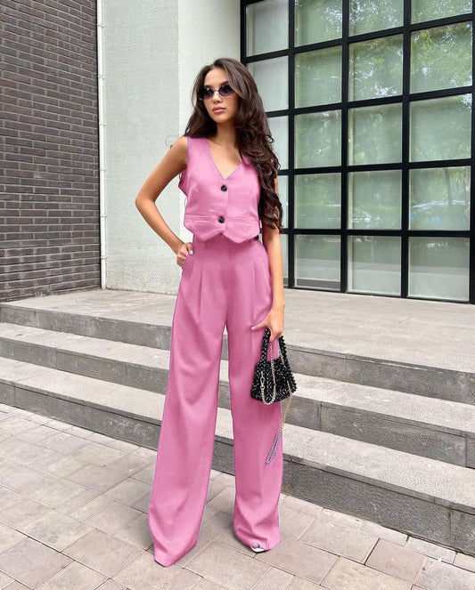 Women's Fashion Casual Temperament Pure Color Slim Fit Suit