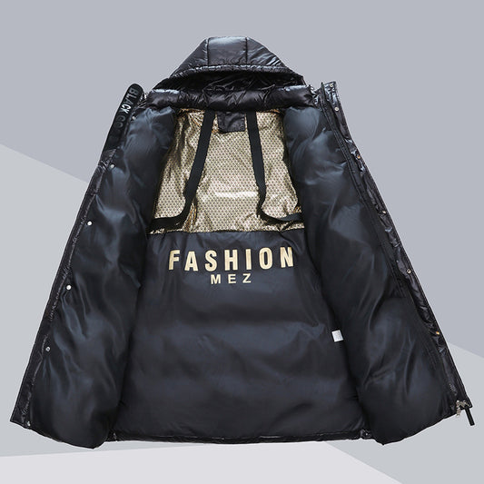 Women's Long Cotton Hooded Coat: Winter Warm, Fashionable, with Pockets, Solid Color