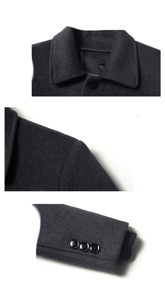 Over-the-knee Coat Real Fur Collar