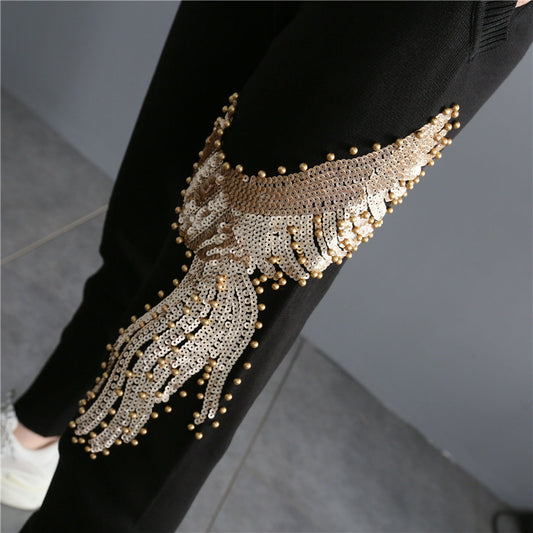 Female Phoenix Embroidered Knitted Suit Western Style