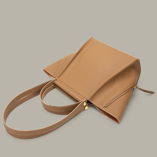 New Small Top Layer Cowhide Tote Bag