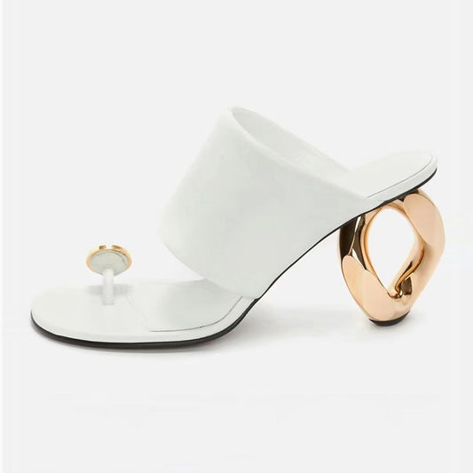 Women's High Heel Simple All-match Sandals Square Toe