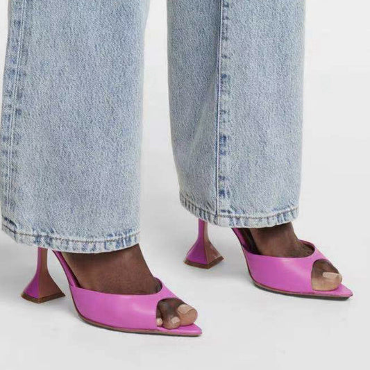 Women's Fish Mouth High Heel Simple Sandals