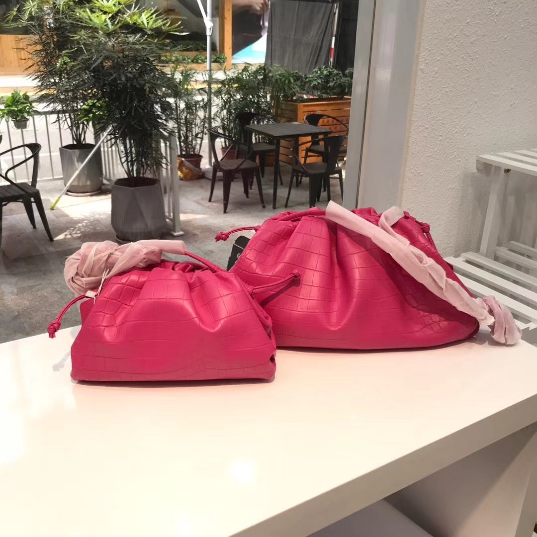 Cloud Bag Female Fold Clip Bag Solid Color Shoulder Bag