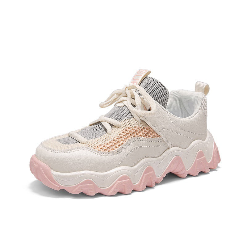 Round-toe Thick-soled Increased Daddy Shoes