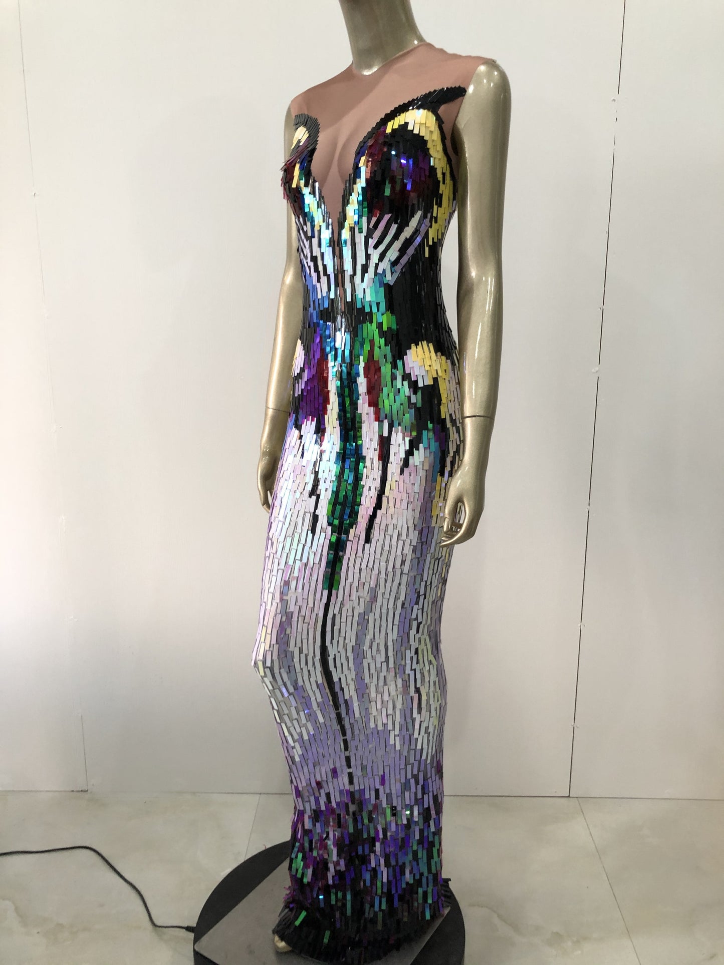 Sequin  Evening Dress Female Singer Costume