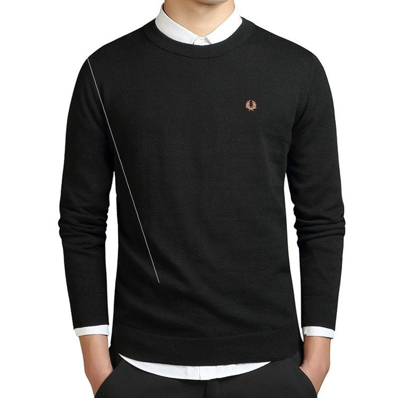 Mens Sweater Pullovers Cotton Knitted Jumpers Male Knitwear