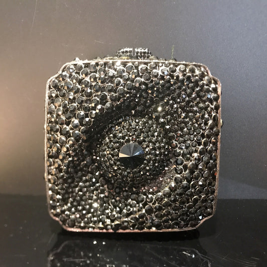 New Diamond Evening Bag Rhinestone Hand-held Small Square Box Women