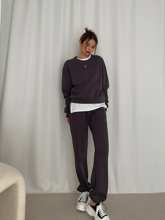 Two Piece Suit Sweater Trousers Out Girls