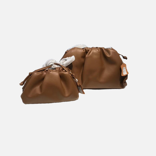 Cloud Bag Female Fold Clip Bag Solid Color Shoulder Bag