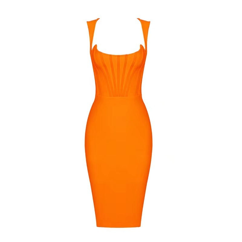 Women's Sleeveless Slim Fit Bandage One-piece Dress