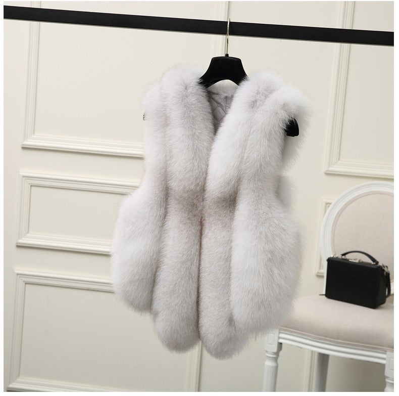 Faux fox fur fashion fur vest