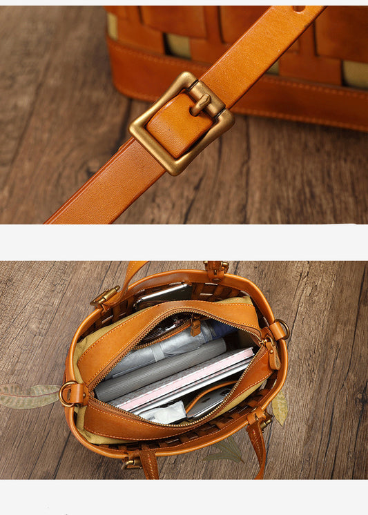 Cowhide handbag women's shoulder messenger bag