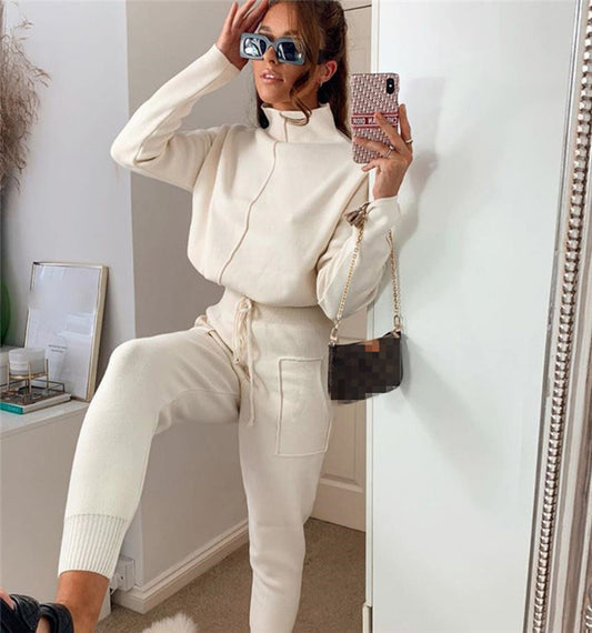 European Beauty Long Sleeve Sportswear Suit