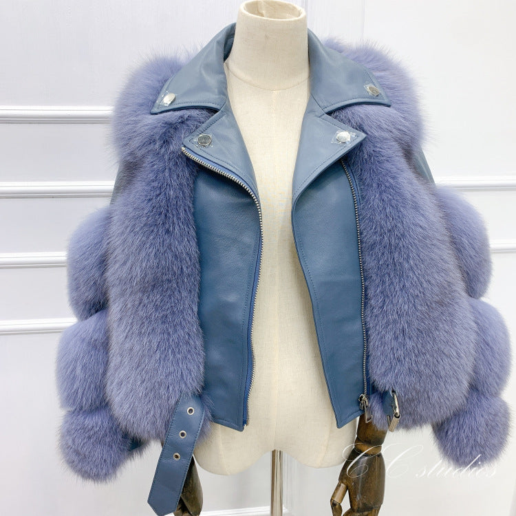 High Fox Fur Coat