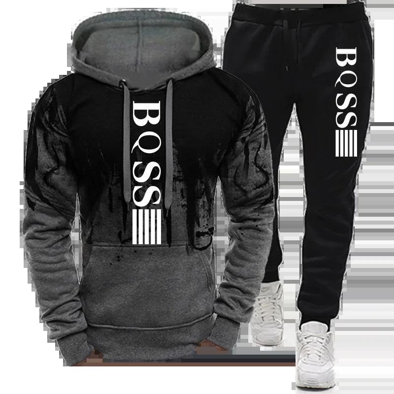 Men's Sports Hoodie Sport Pants Suit