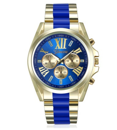 With watch three-eye steel belt watch three-eye steel belt ladies watch