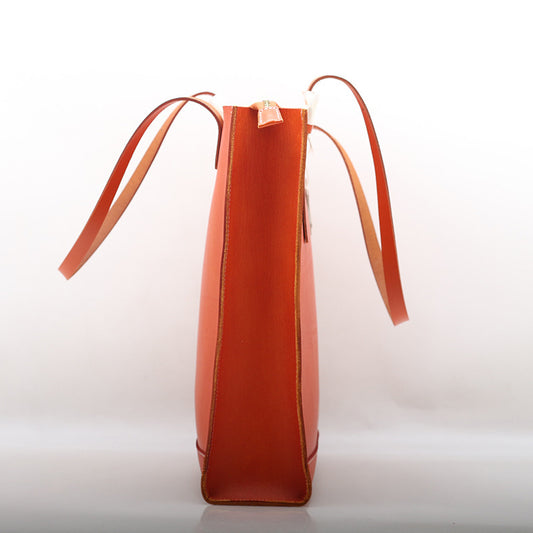 Commuter Bag Top Layer Cowhide Fashion Tote Bag Portable Leather Handbag