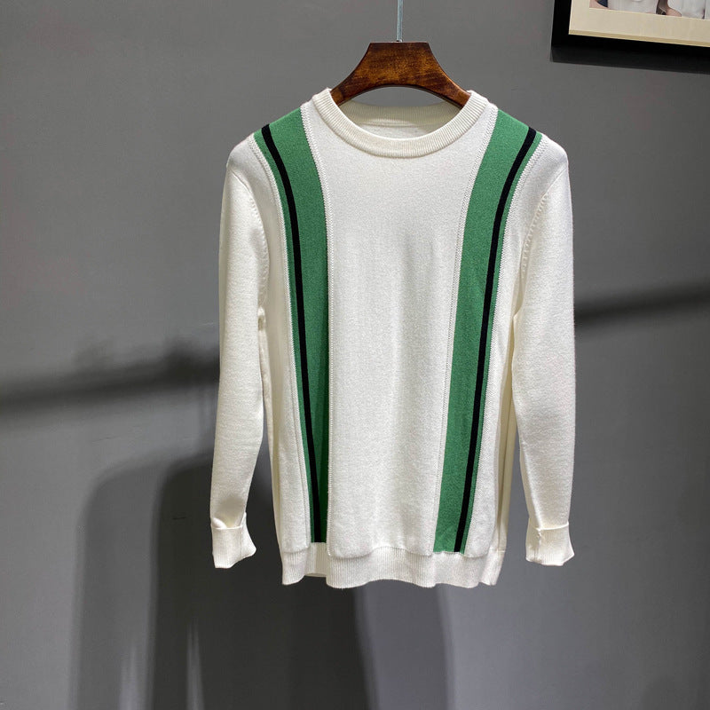 Long Sleeve Casual Round Neck Pullover Youth Knit Bottoming Sweater