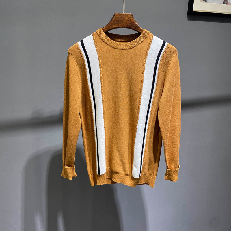 Long Sleeve Casual Round Neck Pullover Youth Knit Bottoming Sweater