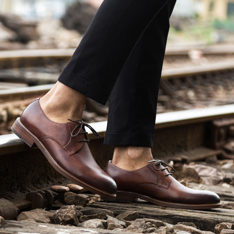 British All-Match Lace-Up Business Derby Shoes