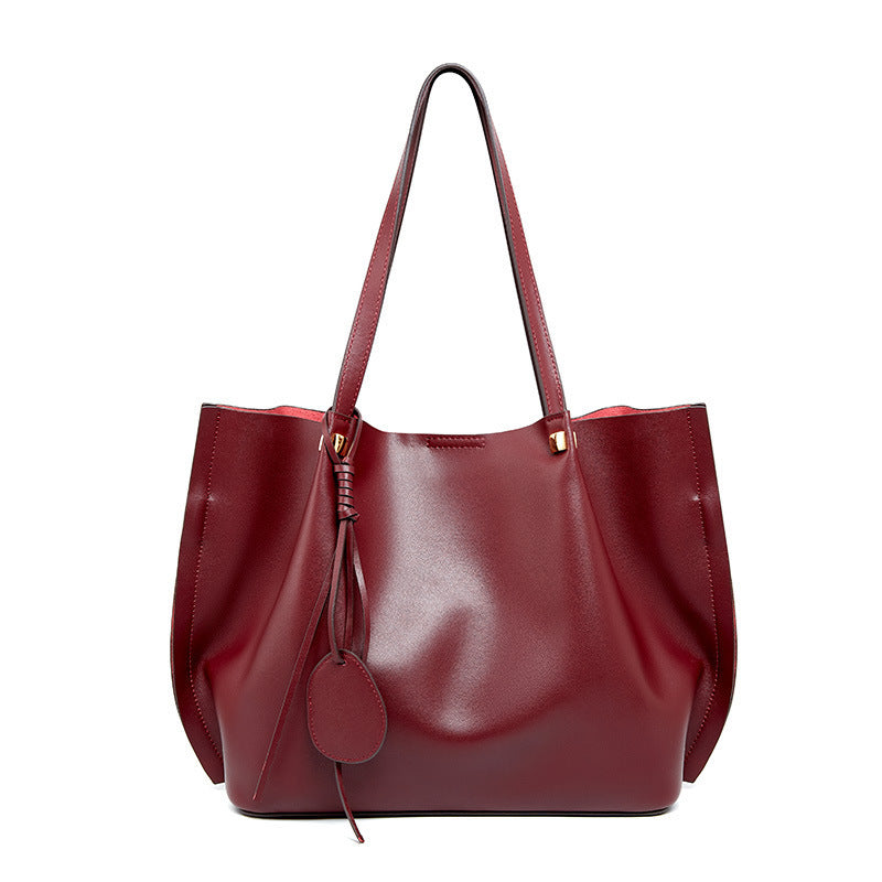 Tote Bag Large Capacity Shoulder Bag Cowhide Female Bag