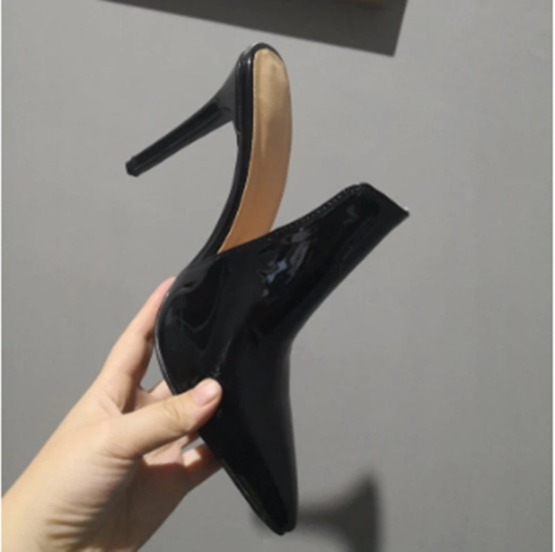 European and American Fashion Single Shoes Pointed Toe Stiletto High Heels Catwalk High Heels