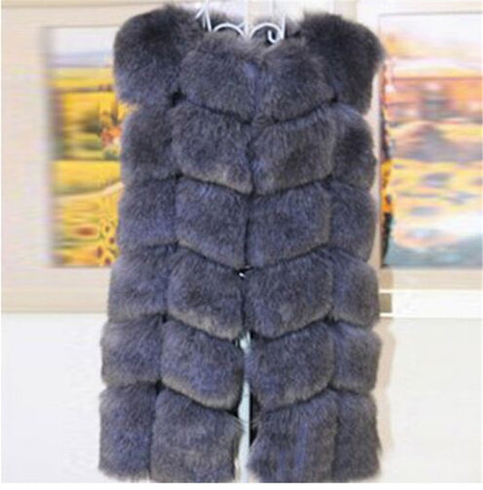 Stitched Autumn And Winter Fox Fur Vest Faux Fur