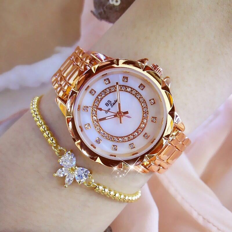 Linked watch full diamond female watch