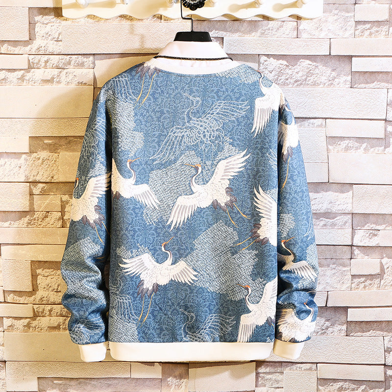 Crane print sweatshirt