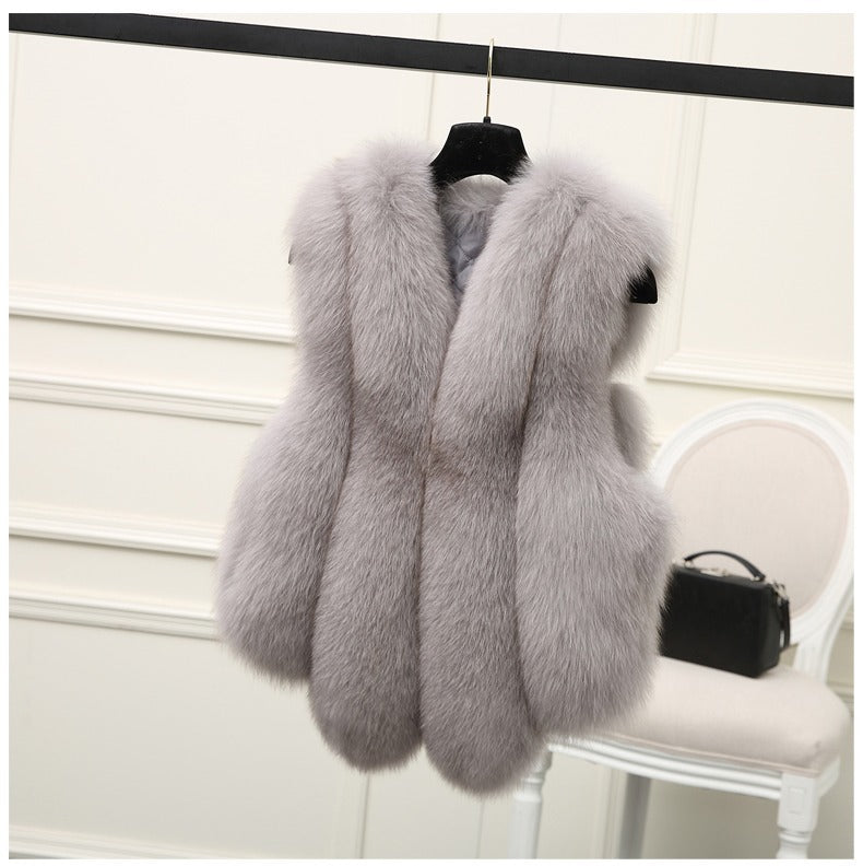 Faux fox fur fashion fur vest