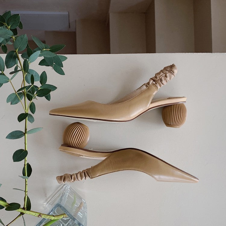 Female spherical heel high heels