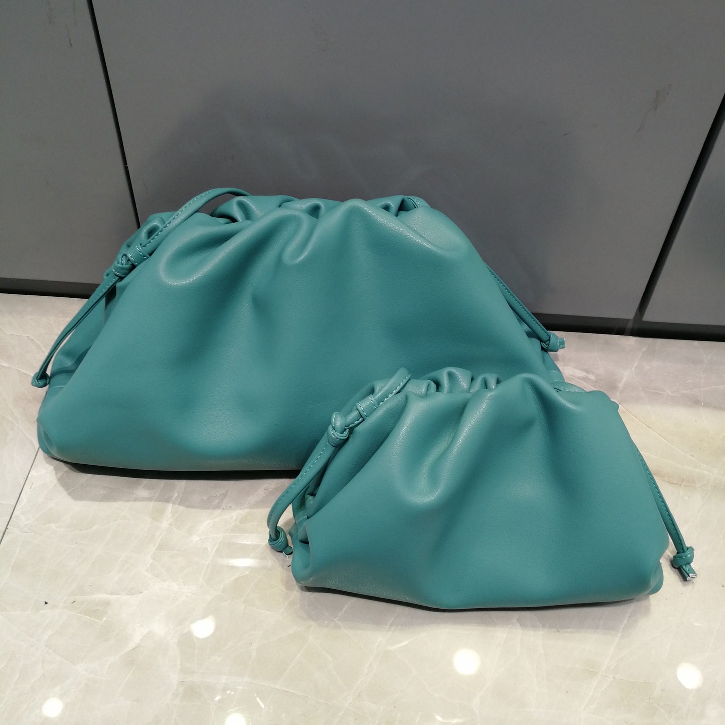 Cloud Bag Female Fold Clip Bag Solid Color Shoulder Bag