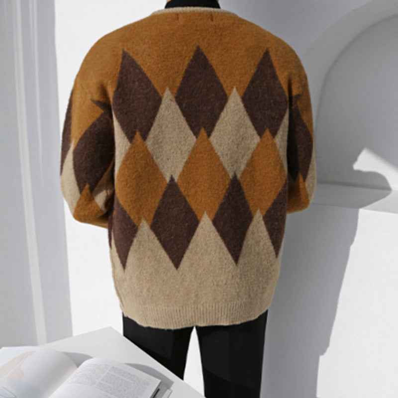 Men's Trendy Loose Knitted Cardigan Sweater