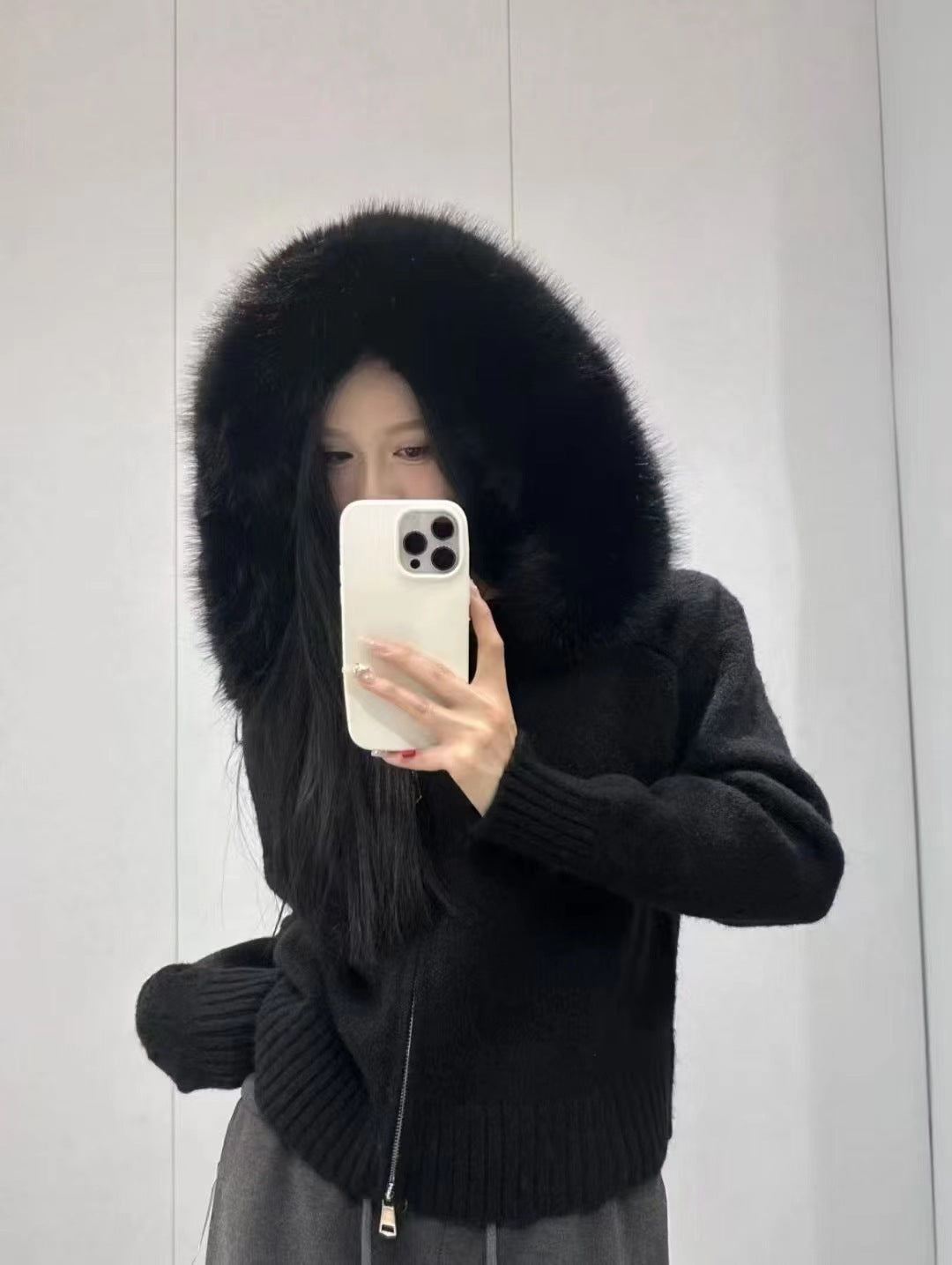 Shirt Small Imitation Fox Fur Collar Coat Women's Sweater