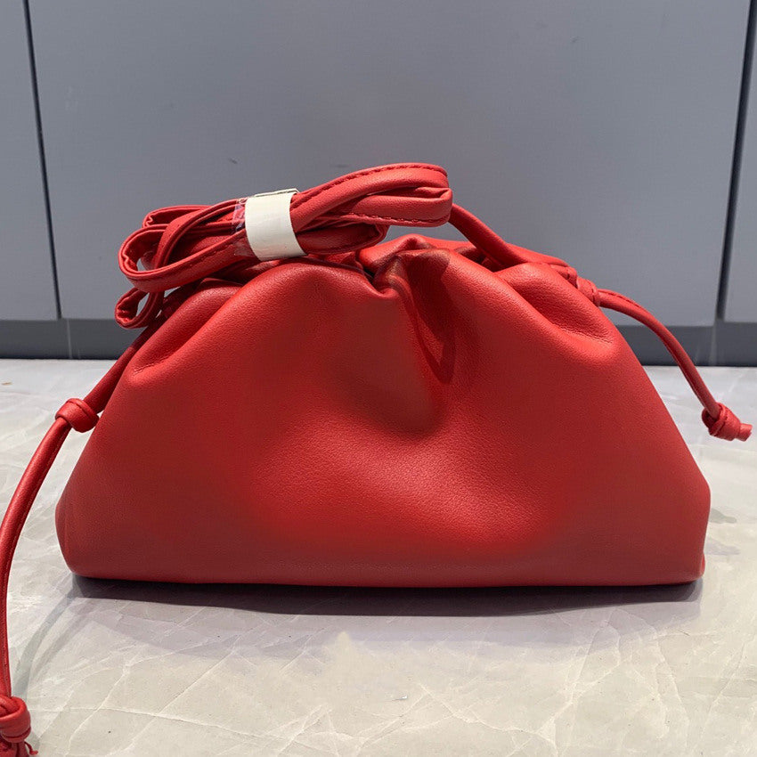 Cloud Bag Female Fold Clip Bag Solid Color Shoulder Bag