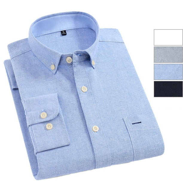 Men's solid color long sleeve shirt