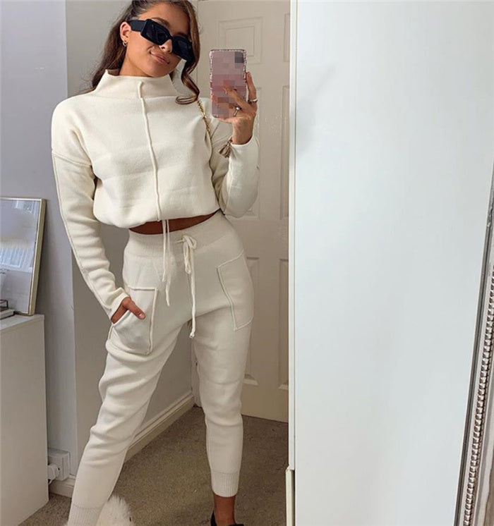 European Beauty Long Sleeve Sportswear Suit